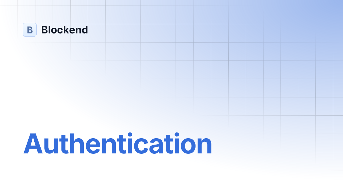 Authentication | Blockend